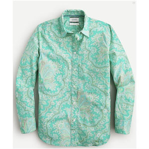 J.Crew Slim-fit crisp cotton poplin shirt in Ratti® pendant paisley. 10 NWT